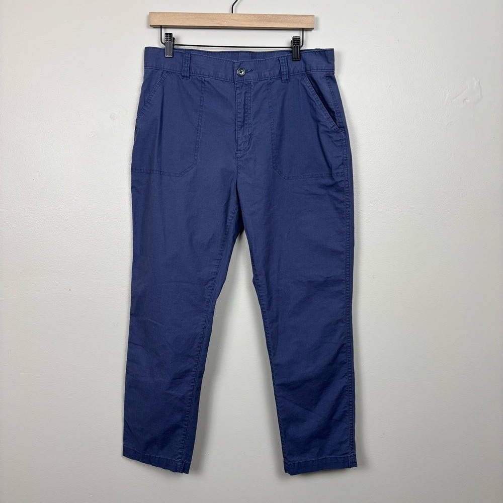 Eddie Bauer Pants Women 10 Blue Adventurer Stretch Ripstop Ankle‎ Specialty Dyed
